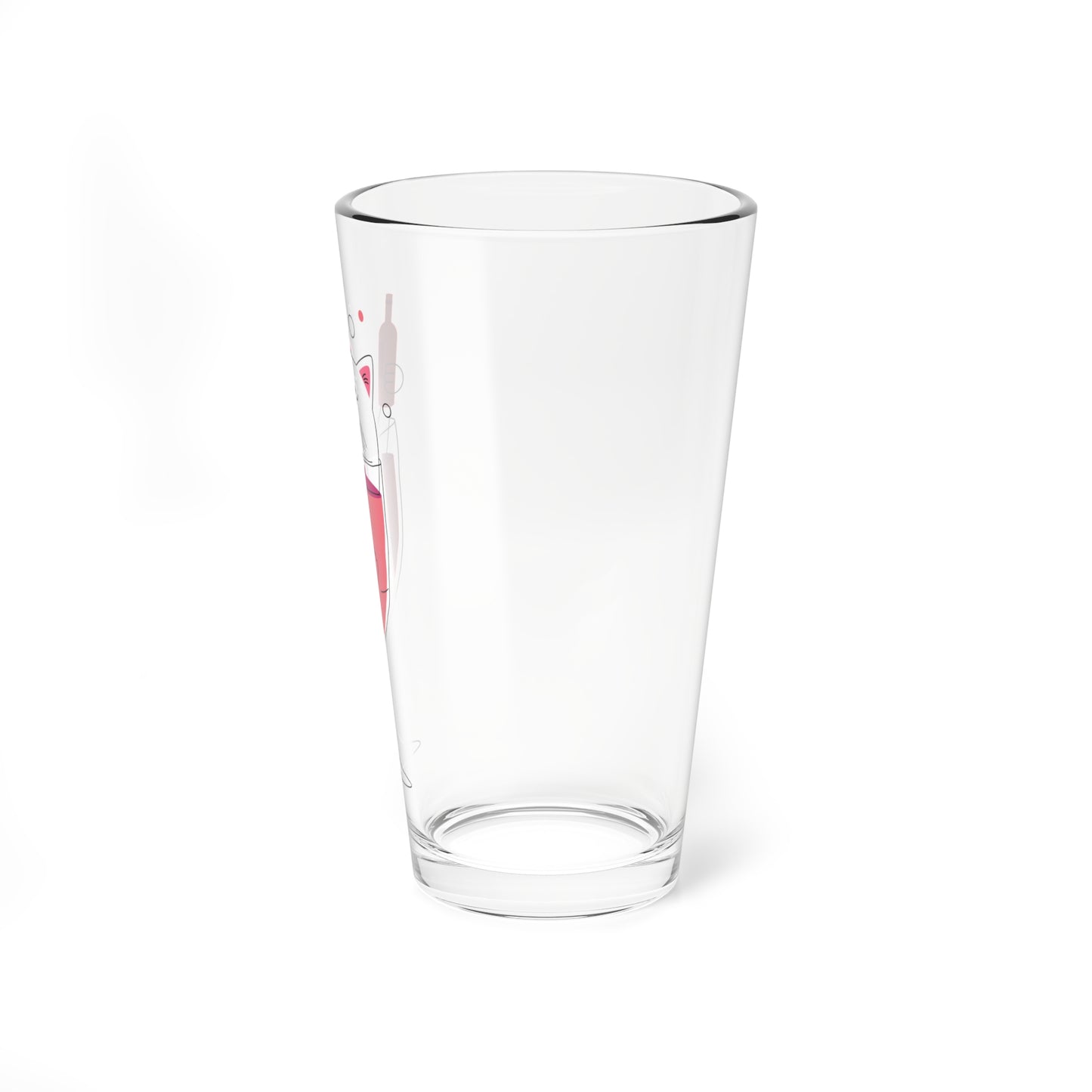 Mixing Glass — Cute Cat in Wine Glass 16oz Mixing Glass