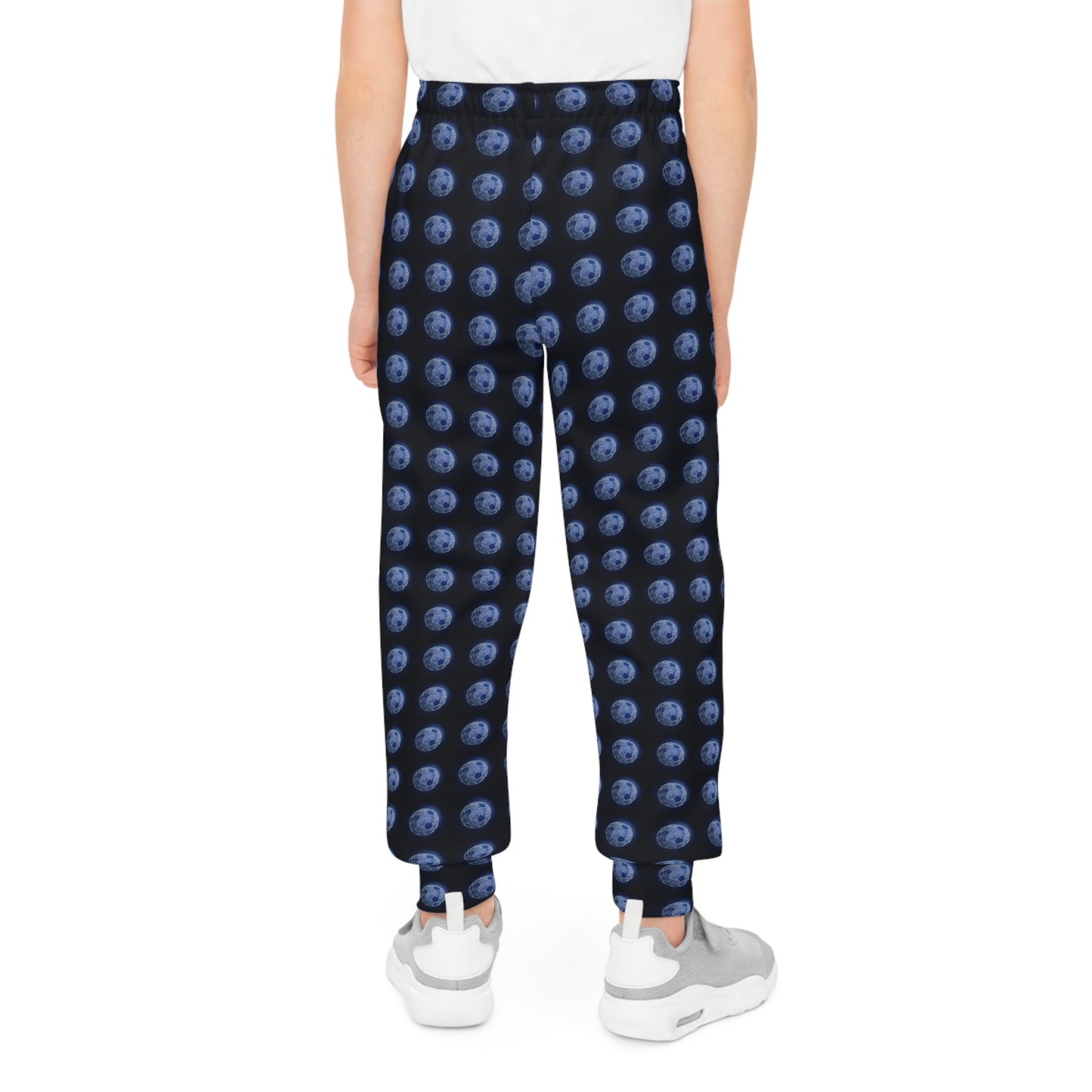 Soccer Ball Youth Joggers – Metallic Pattern AOP Athletic Pants