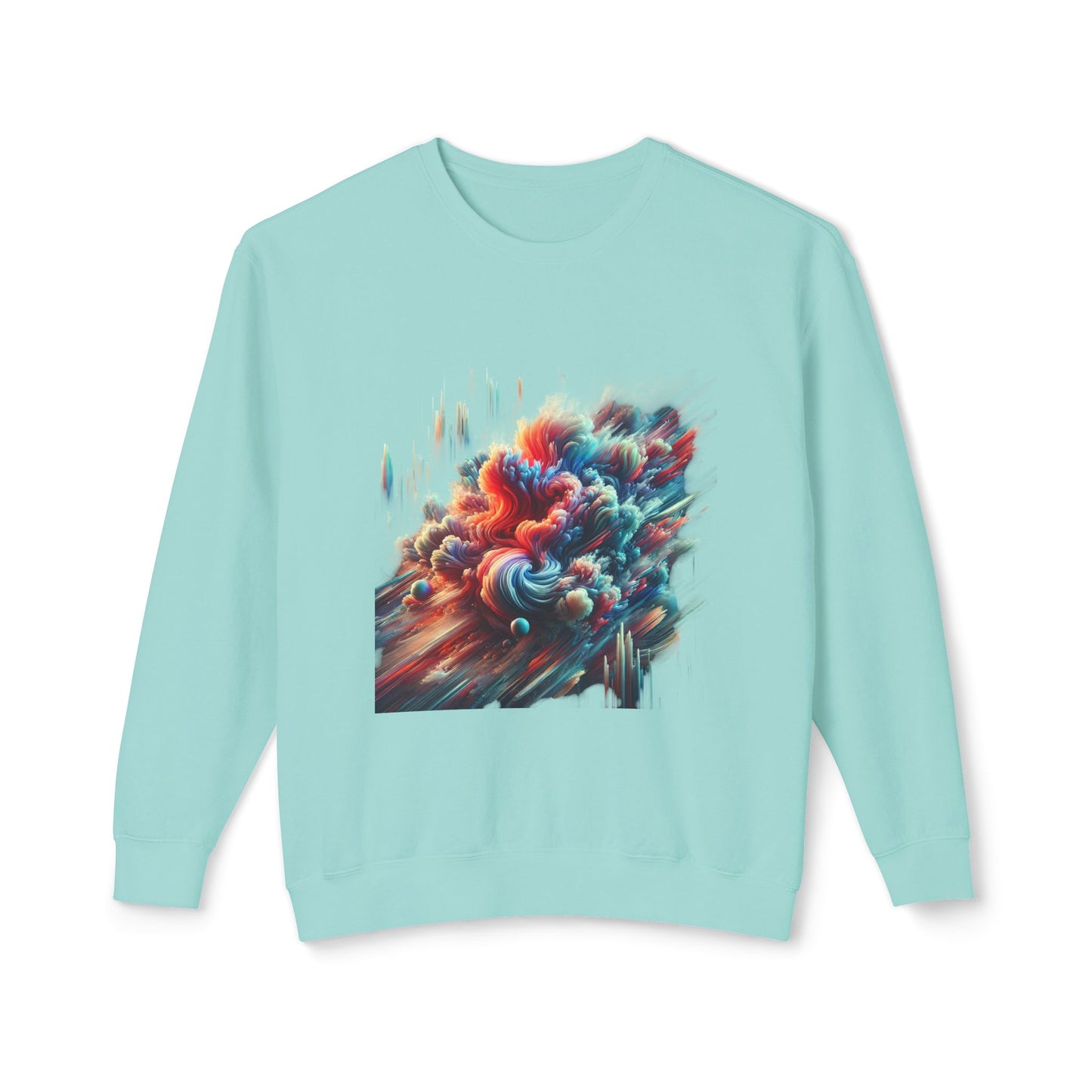 Abstract Color Burst Crewneck Sweatshirt
