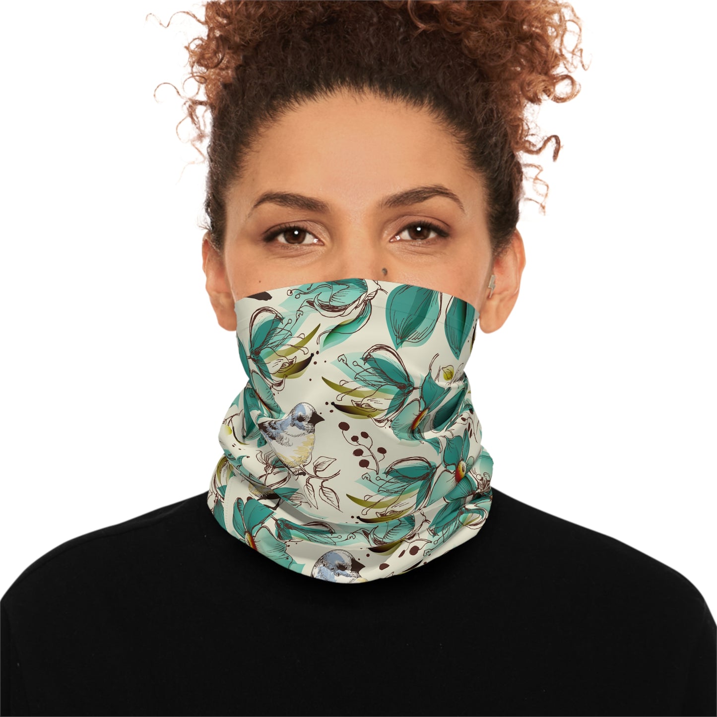 Purple Planet Neck Gaiter — Cute Smiling Planet Face Lightweight Face Scarf