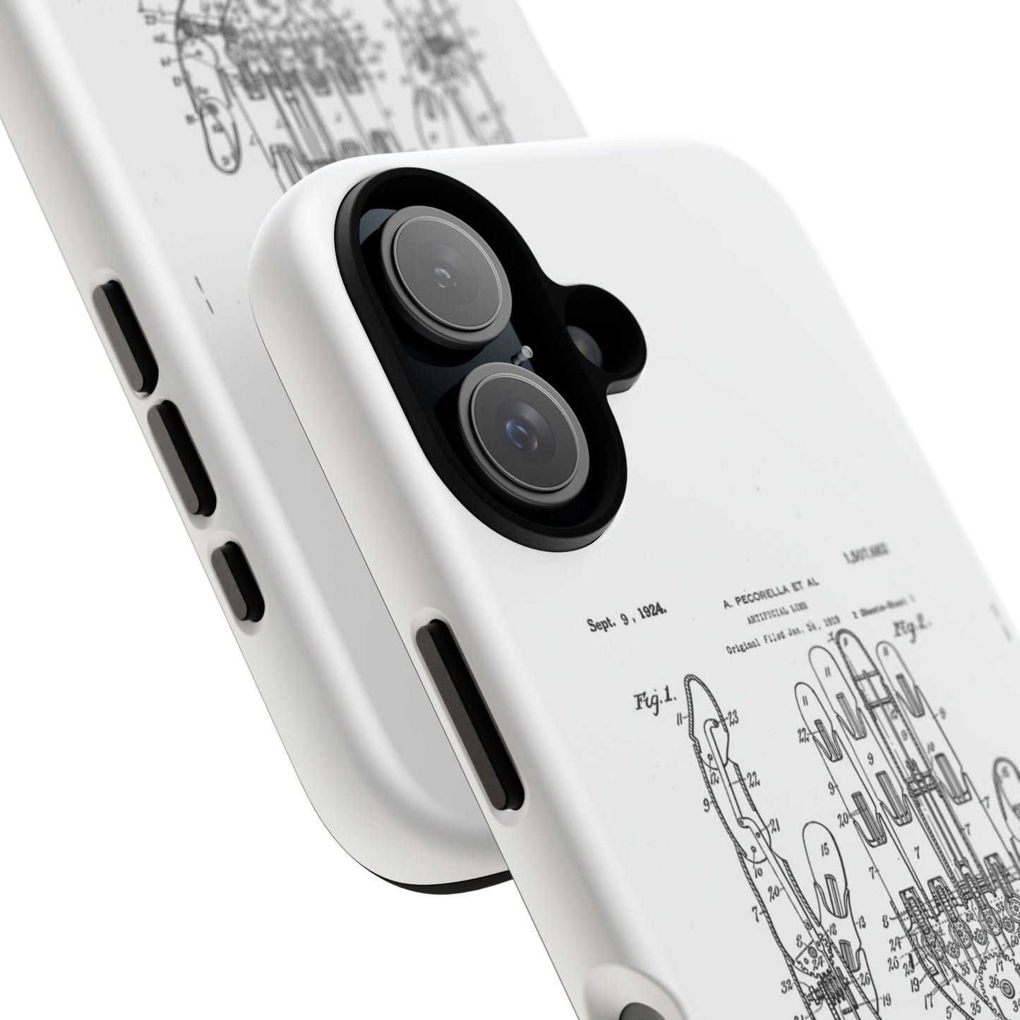 Anatomical Palm Patent Tough Phone Case — Vintage Hand Diagram iPhone Case