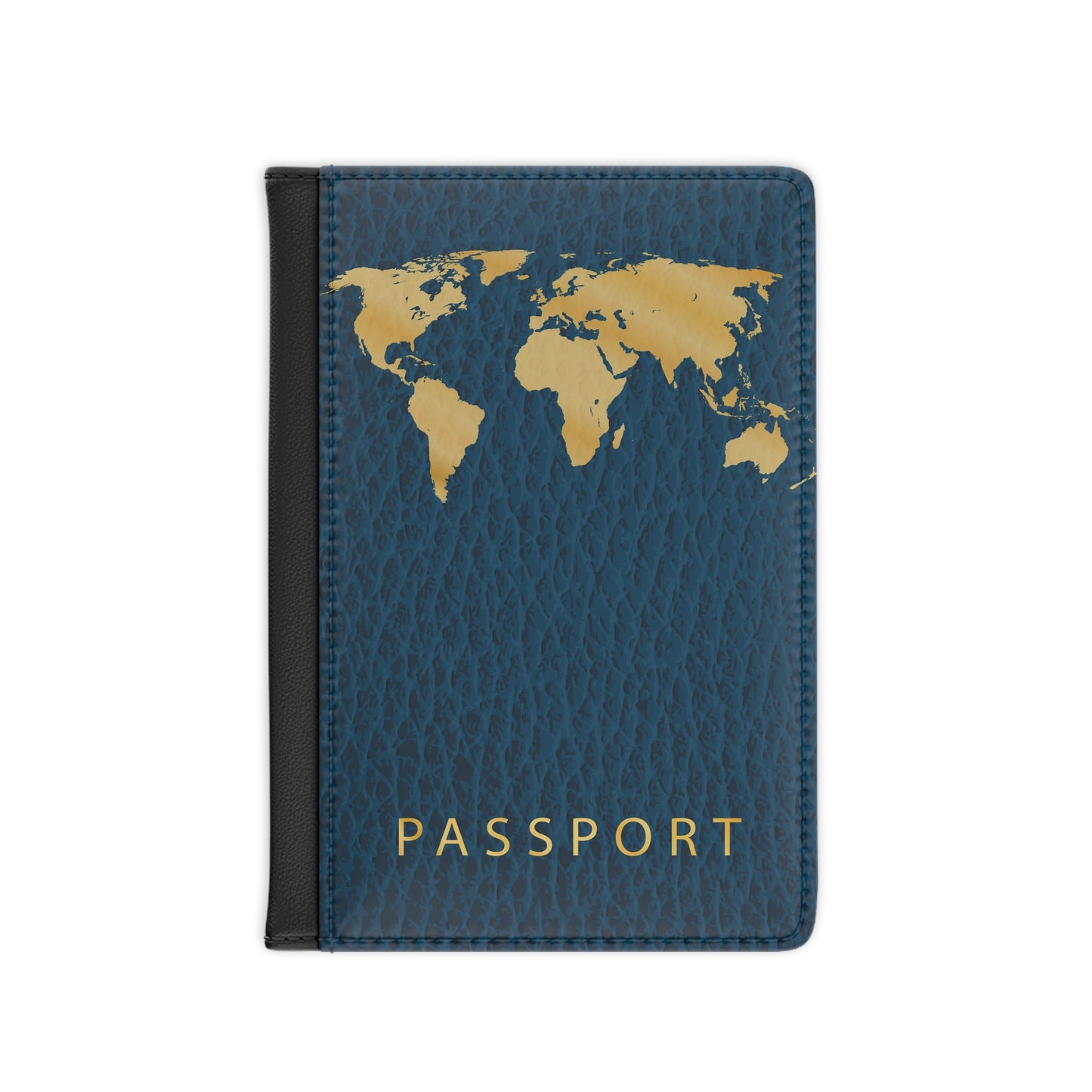 Passport Cover — Gold World Map Travel Passport Holder
