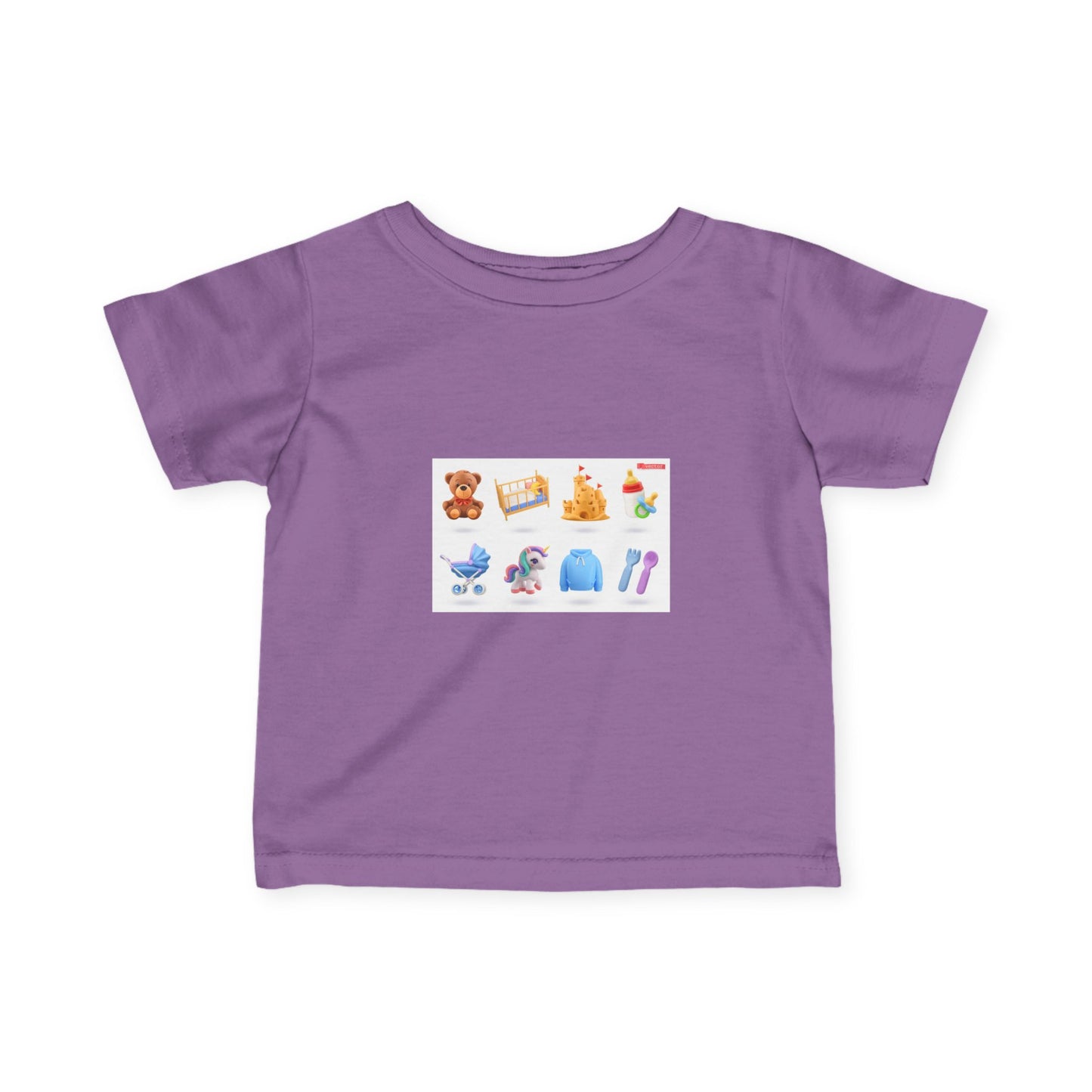 Baby Essentials Icons Infant Tee — Cute Nursery Toy & Gear Print