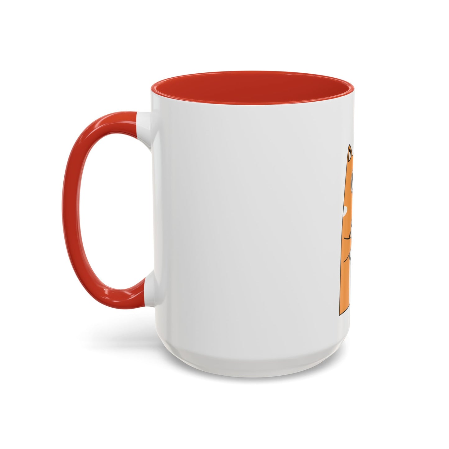 Orange Cat Coffee Mug — Cute Kitty Holding Coffee Accent Mug (11/15oz)