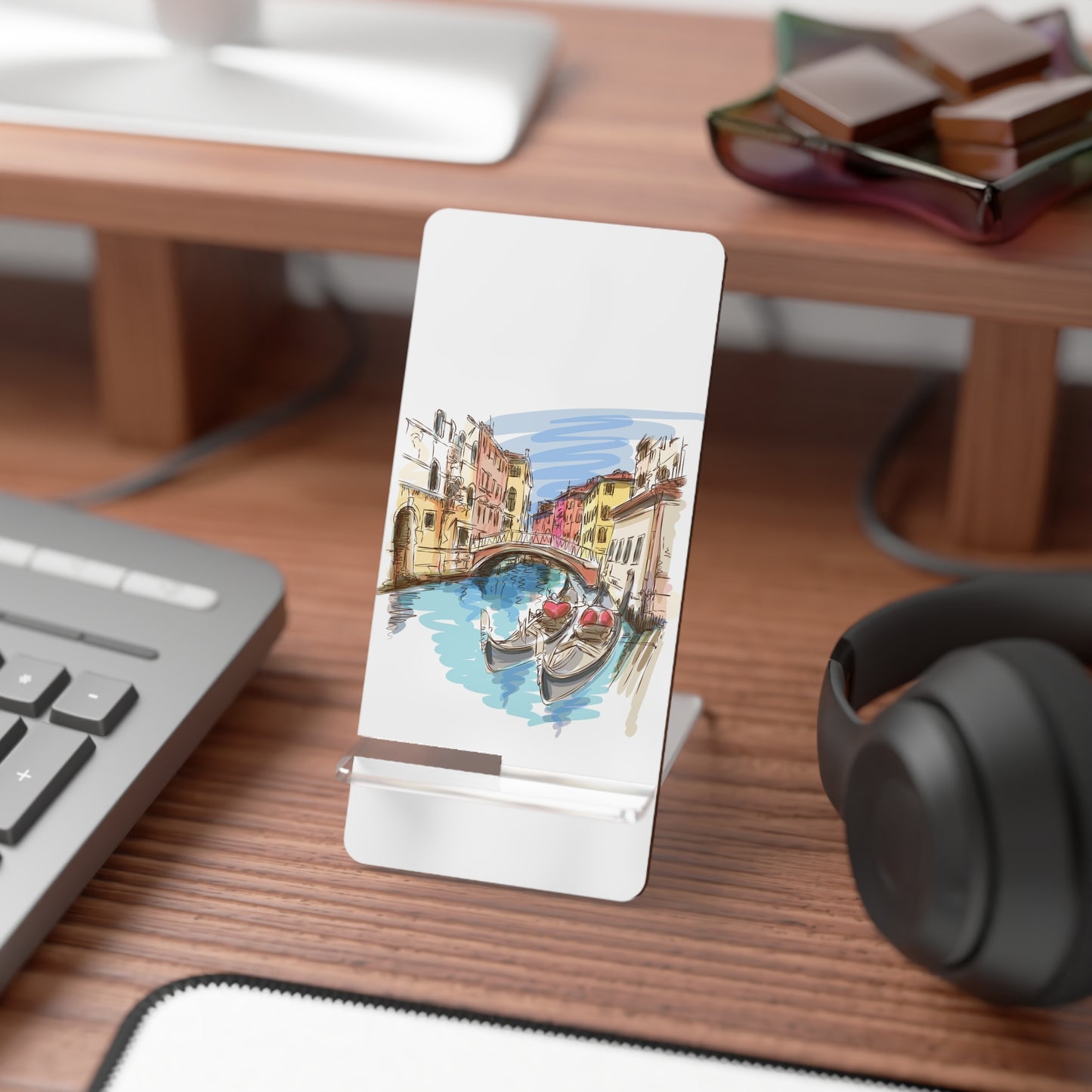 Phone Stand — Scenic Venice Canal Smartphone Holder