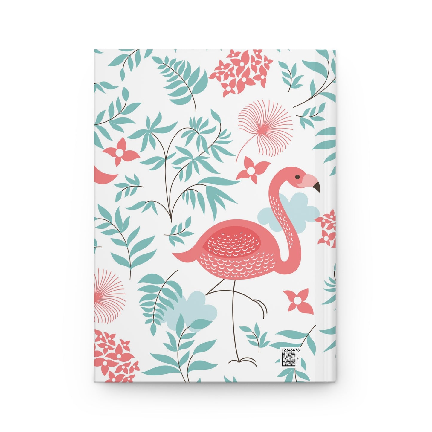 Flamingo Floral Hardcover Journal — Tropical Pink & Teal Notebook