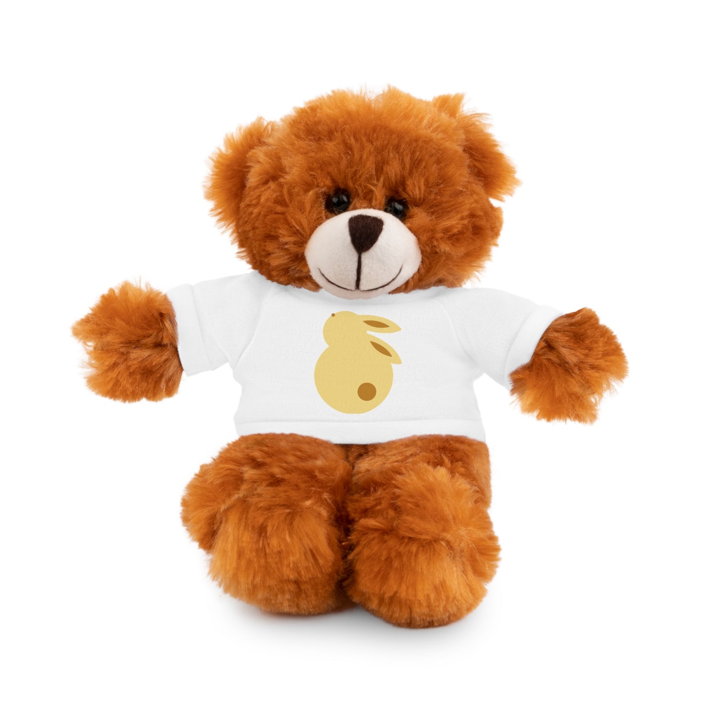 Plush Teddy Bear with Bunny Tee — Soft Stuffed Animal Gift for Kids & Baby Showers