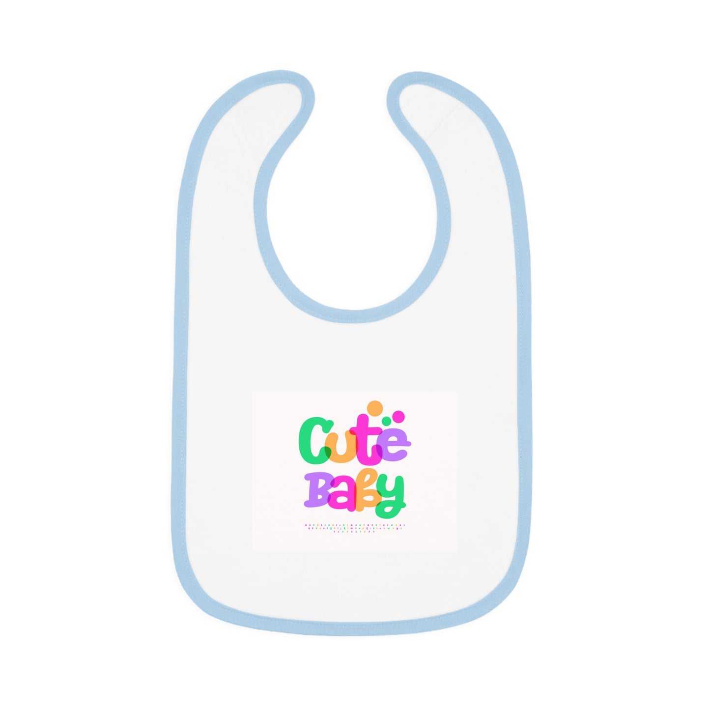 Cute Baby Contrast Trim Bib — Colorful Toddler Feeding Bib
