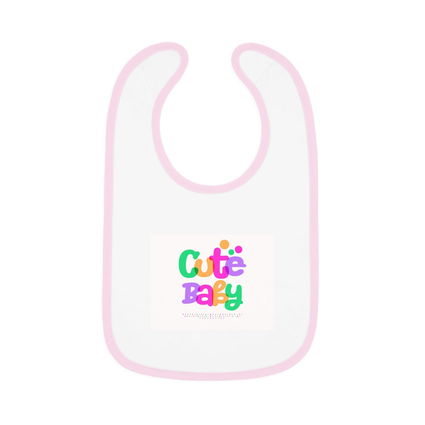 Cute Baby Contrast Trim Bib — Colorful Toddler Feeding Bib