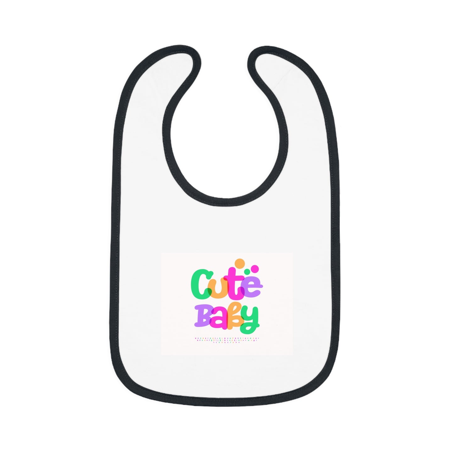 Cute Baby Contrast Trim Bib — Colorful Toddler Feeding Bib