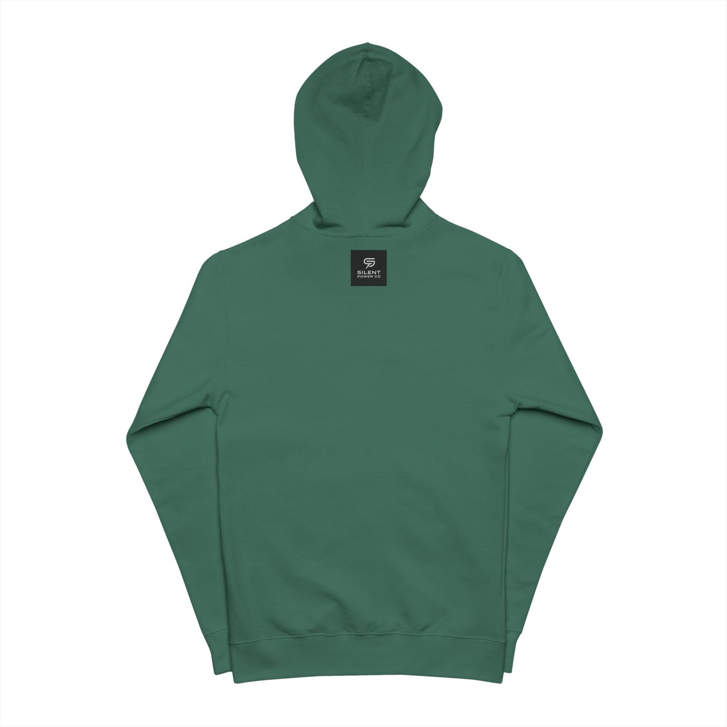 Green Minimalist Matrix Zip-Up Hoodie — Subtle Code Bar Graphic